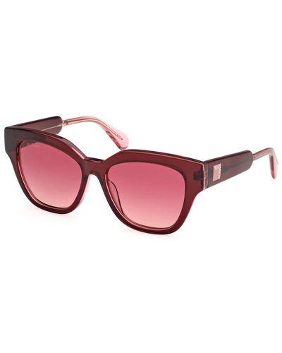 MAX&Co. Burgunder quadratische sonnenbrille für frauen - Pink