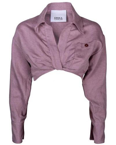 Erika Cavallini Semi Couture Shirts - Purple