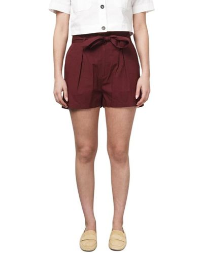 Antik Batik Burgunder high-waist shorts - Rot