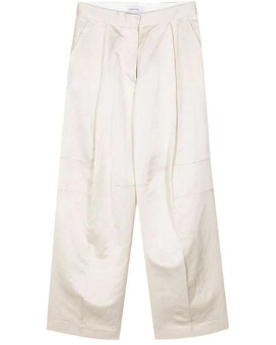 Calvin Klein Wide Pants - White