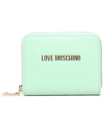 Love Moschino Grünes portemonnaie mit logo