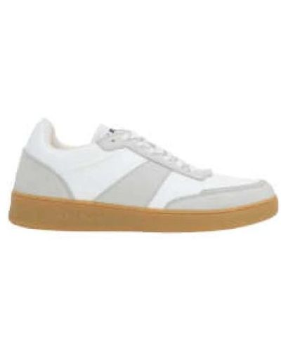 A.P.C. Sneaker low-top marroni con dettagli in eco suede - Bianco