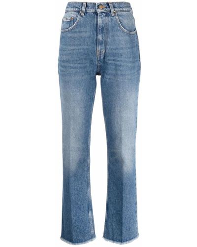 Golden Goose Jeans cropped sbiaditi - Blu