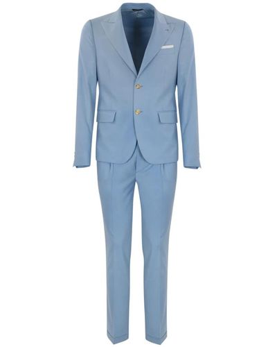 Daniele Alessandrini Suits > suit sets > single breasted suits - Bleu