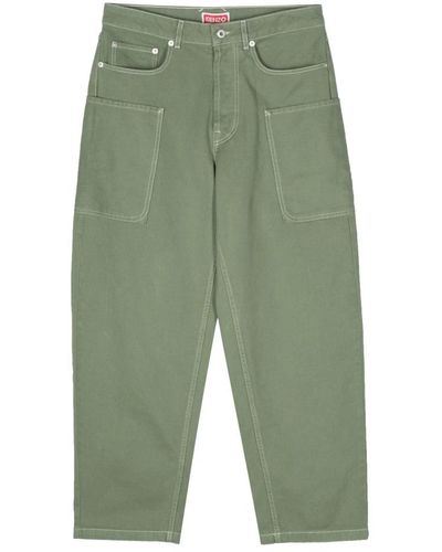 KENZO Pantaloni cargo denim ispirati dai marines usa - Verde