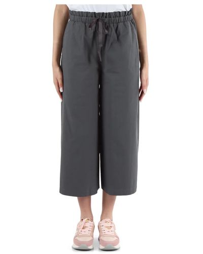 Sun 68 Trousers > cropped trousers - Gris