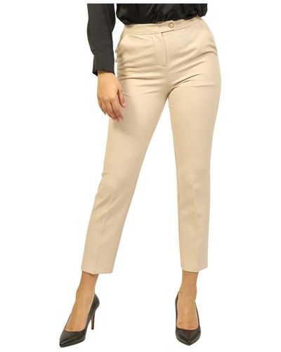 Yes-Zee Cropped Trousers - Natural