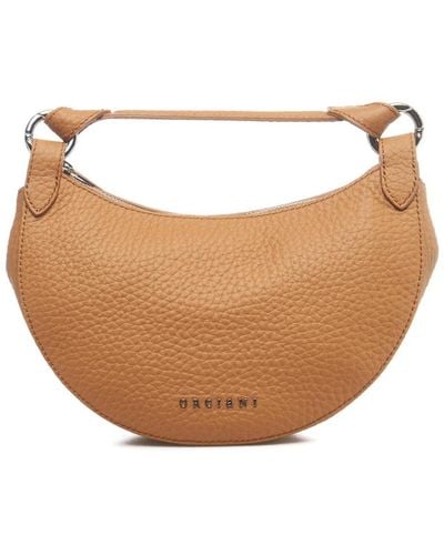 Orciani Handtasche mit reißverschluss und logo-details - Braun