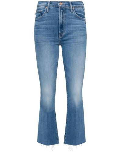 Mother High-waist bootcut fray jeans - Blau