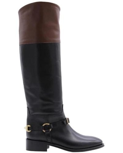 DONNA LEI Over-Knee Boots - Brown