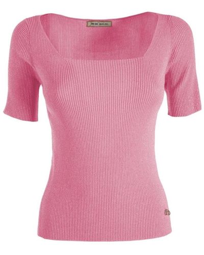 Yes-Zee Round-Neck Knitwear - Pink