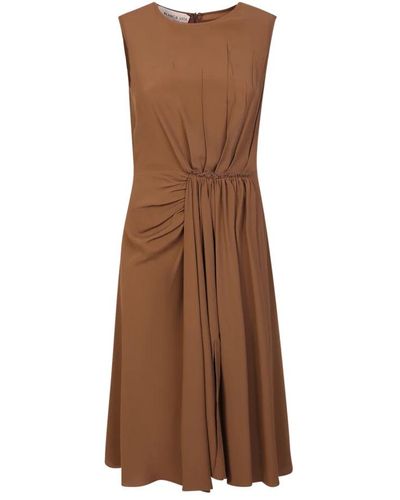 Blanca Vita Midi Dresses - Brown
