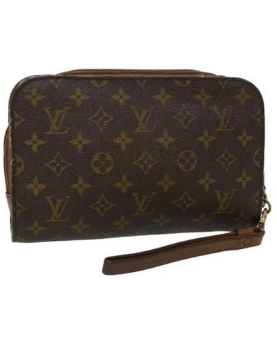 Louis Vuitton Borsa clutch louis vuitton orsay in tela marrone usata - Nero
