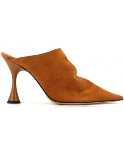 Giampaolo Viozzi Shoes > heels > heeled mules - Marron