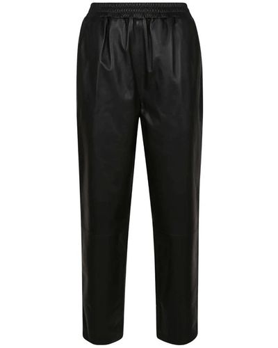 Arma Leather Trousers - Black