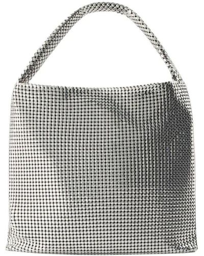Rabanne Pixel tote bag - alluminio - argento - Grigio