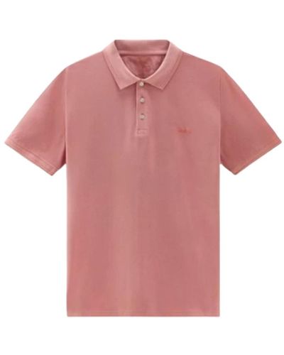 Woolrich Mackinack polo in coral sand - Pink