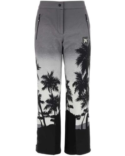 Palm Angels Pantalón de esquí estampado - Gris