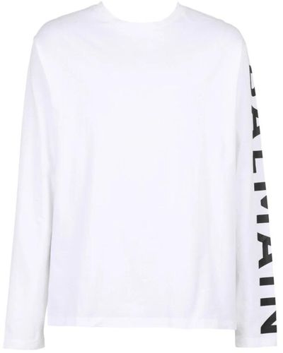 Balmain Long Sleeve Tops - White