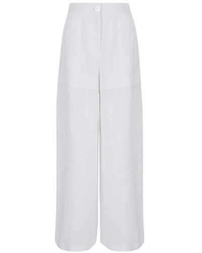 Armani Exchange Wide Trousers - White