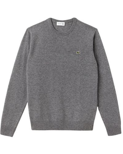 Lacoste Round-Neck Knitwear - Grey