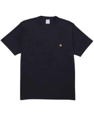 Brooks Brothers T-shirt in cotone logo - Blu