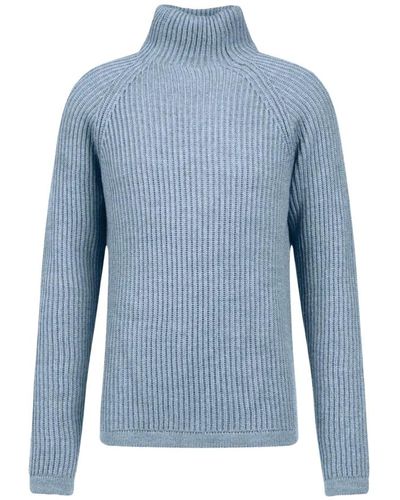 DRYKORN Jersey de cuello alto acanalado - regular fit - Azul