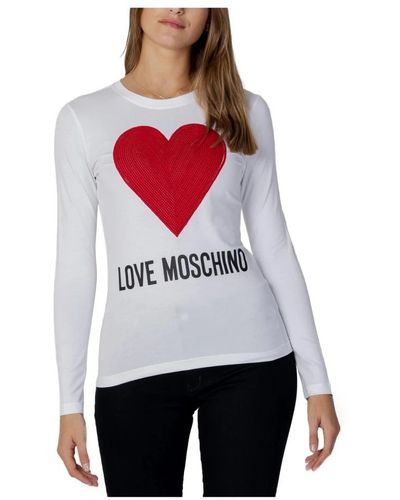 Love Moschino Long Sleeve Tops - White