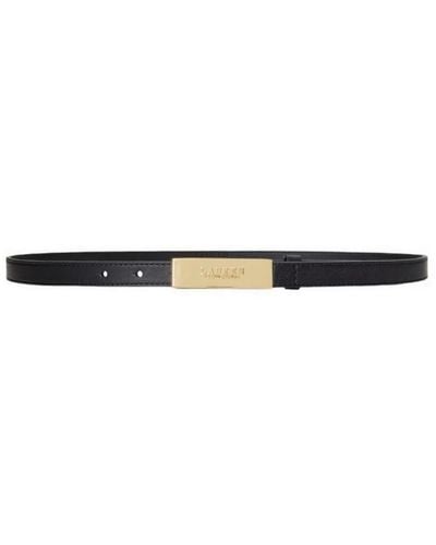 Ralph Lauren Cintura bassa nera 2cm fibbia - Nero