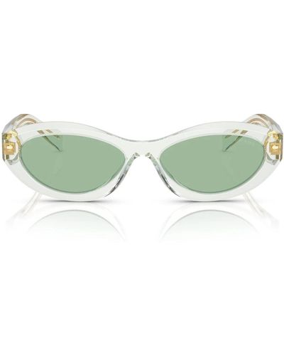 Prada Einzigartige sonnenbrille mit unregelmäßiger form - Grün