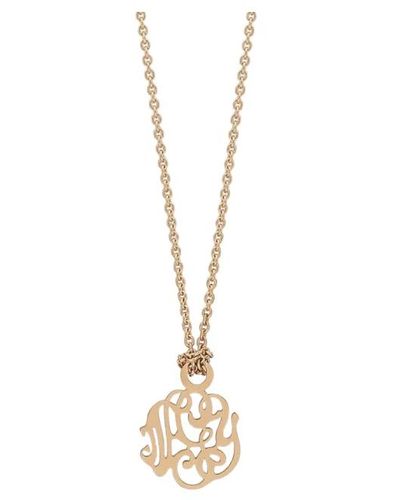 Ginette NY Mini Monogram Necklace - Metallic