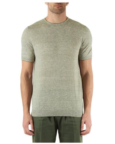 Antony Morato Regular fit leinenmischung t-shirt - Grün