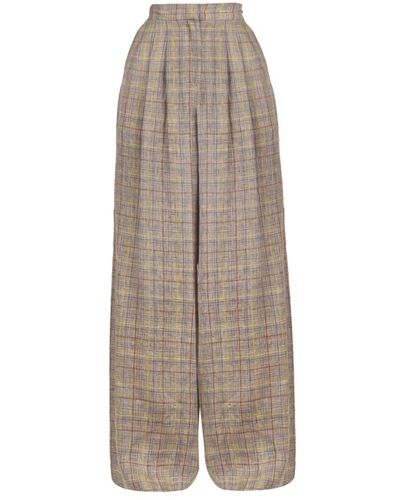 Ottod'Ame Wide Pants - Brown