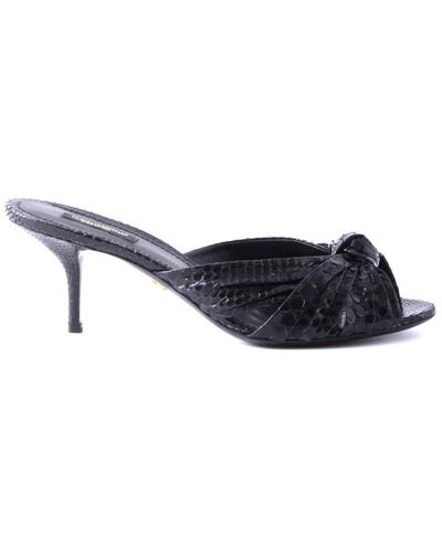 Dolce & Gabbana Dolce gabbana women python heeled 3cm sandals - Azul