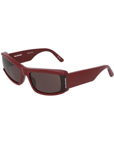 Balenciaga Rechteckige sonnenbrille bb0301s - Rot