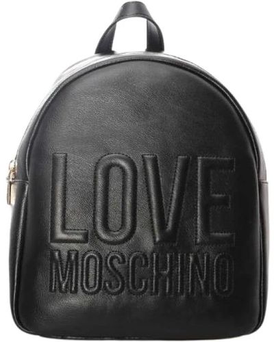 Love Moschino Zaino in ecopelle effetto embossed - Nero