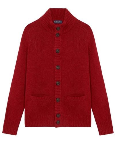 Brooks Brothers Cardigan in lana bordeaux - Rosso