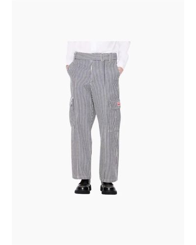 KENZO Trousers > straight trousers - Gris