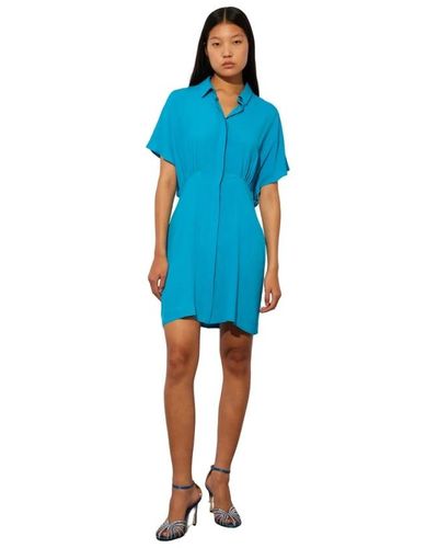 Semicouture Dresses > day dresses > shirt dresses - Bleu