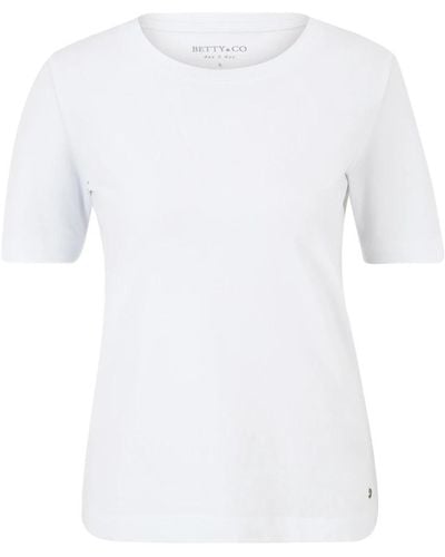 BETTY&CO Klassisches rundhals-shirt,klassisches rundhals shirt - Weiß