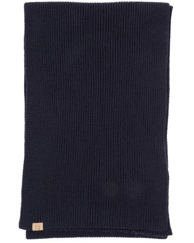 Woolrich Warme und stilvolle merino wool ribbed scarf - Blau