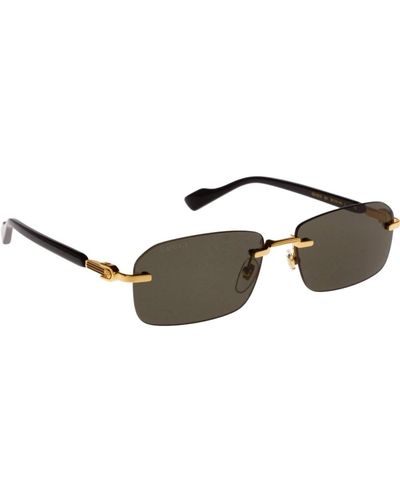Gucci Ikonoische sonnenbrille mit einheitlichen gläsern - Gelb