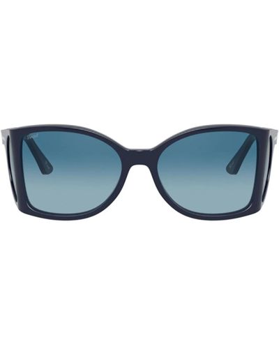 Persol Elegante blaue puder sonnenbrille mit blauer verlaufslinse