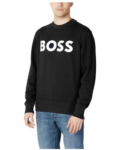 BOSS Stylischer print-sweatshirt für männer - Schwarz