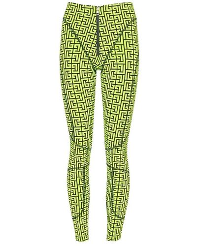 Balmain Trousers > leggings - Vert