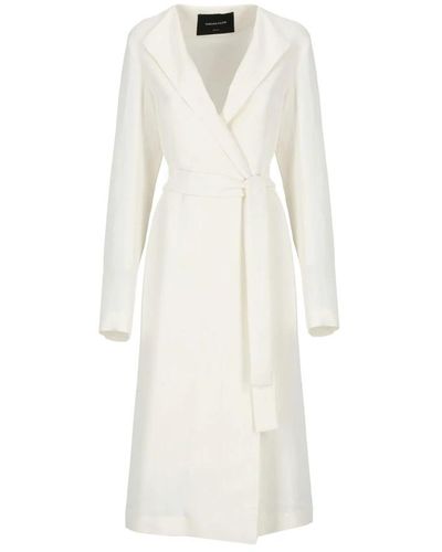 Fabiana Filippi Belted Coats - White