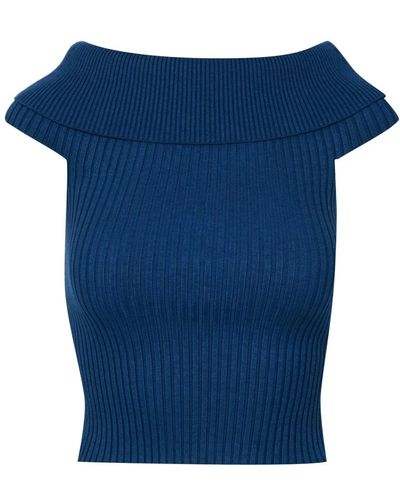 Semicouture Knitwear > round-neck knitwear - Bleu