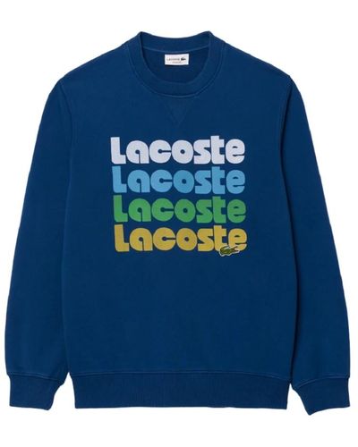 Lacoste Blaue stonewashed sweatshirt urban sporty style