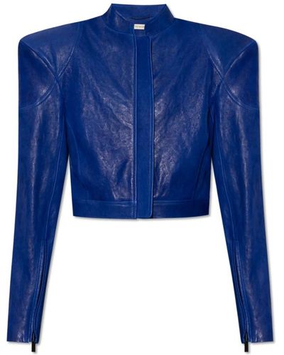 The Mannei Jackets > leather jackets - Bleu