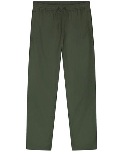OLAF HUSSEIN Crinkle nylon track pantaloni verde
